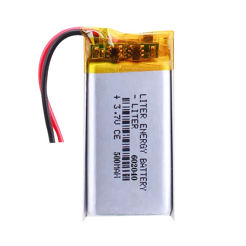 602040 Li Po Battery 3.7V Lithium Batteries 500mAh Lipo Rechargeable Cell for Smart Wearable Walkie Talkie GPS PSP Game Console