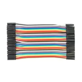 Female to Female Jumper Wires 40pcs 10cm - 2.54mm Pitch Dupont Cable Ribbon Leads for Arduino & Raspberry Pi Prototyping