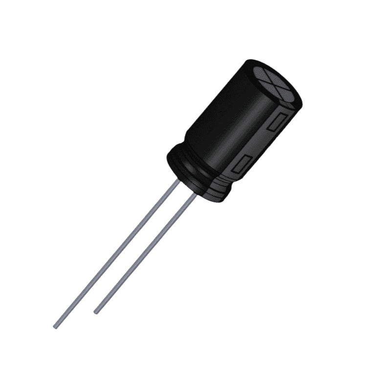 100uF Electrolytic Capacitor Pack - Radial Lead Aluminum Capacitors for Power Supply Filtering, Audio Circuits & DIY Electronics
