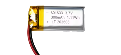 Lipo Battery 601633 300mAh - 3.7V Rechargeable Lithium Polymer Cell with PH2.0 2Pin Connector, for DIY Electronics & IoT Devices