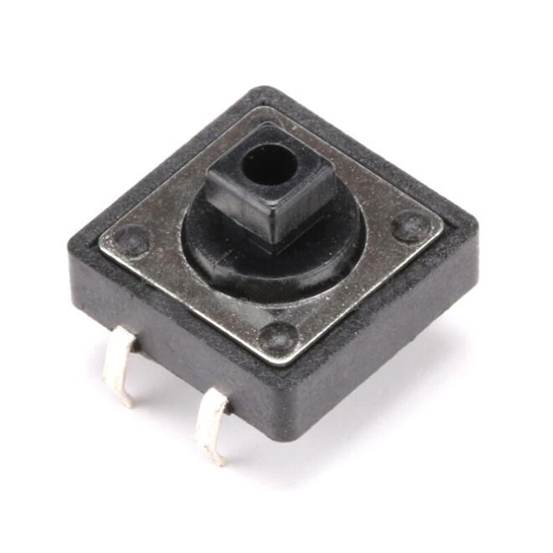 12x12x7.5mm Tactile Push Button Switch - 4 Pin Through-Hole PCB Mount Momentary Tact Switch for Arduino, ESP32 & DIY Electronics - TYPE: B