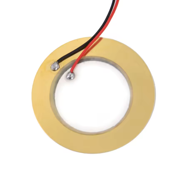 35mm Piezo Ceramic Element Sounder Sensor - Copper Disc Piezoelectric Buzzer with Wire Leads for DIY Drum Triggers and Sound Detection — view 3