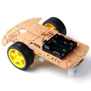 Smart Car Chassis Kit 2WD - DIY Robot Platform with Speed Encoder, DC 6V Motors, and Battery Box for Arduino and STEM Robotics Education