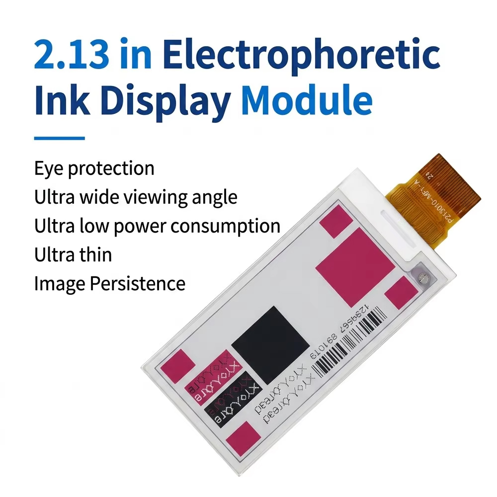 2.13 Inch E-Ink Display Module - 4-Color Electronic Paper Screen with NFC, Touch, Frontlight, and SPI Interface for IoT Projects — view 3