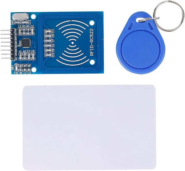 RC522 RFID Reader Module 13.56MHz - MFRC522 Card Reader/Writer with S50 Card and Key Fob, SPI Interface, for Arduino, ESP32 & Raspberry Pi Access Control Projects