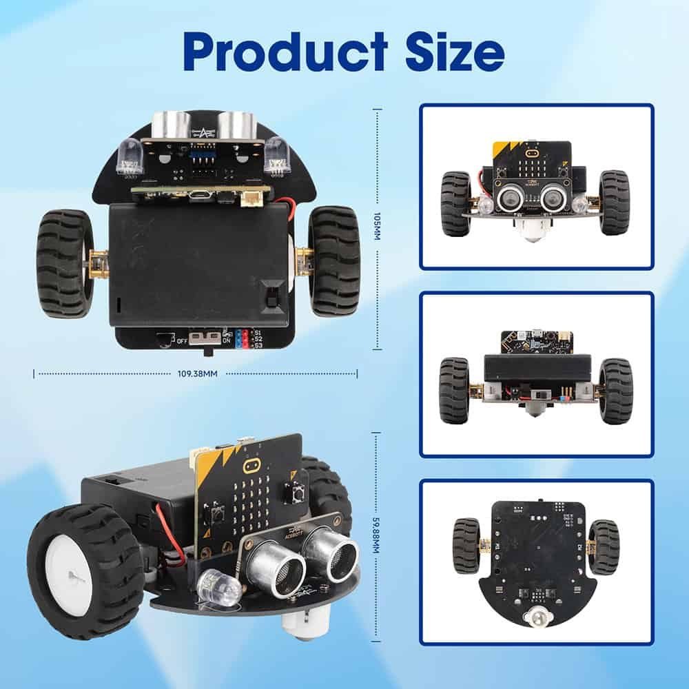 ACEBOTT TinkerBott micro:bit Robot Car STEM Kit (QD024, micro:bit V2 included) — view 6