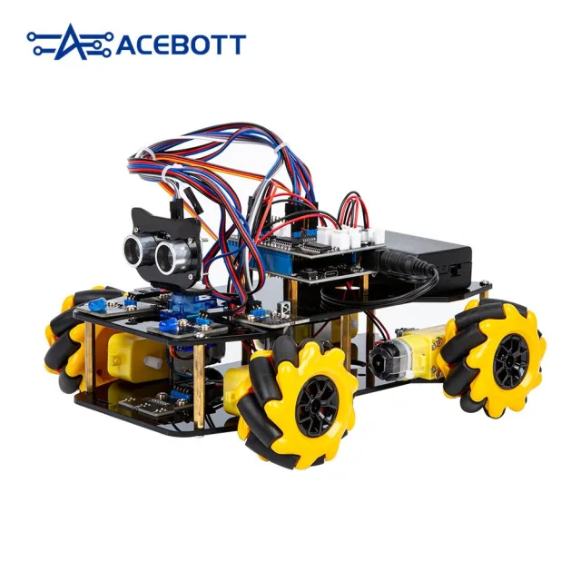 ACEBOTT QD001 ESP32 Smart Robot Car Starter Kit (4WD Mecanum, Arduino/ACECode)