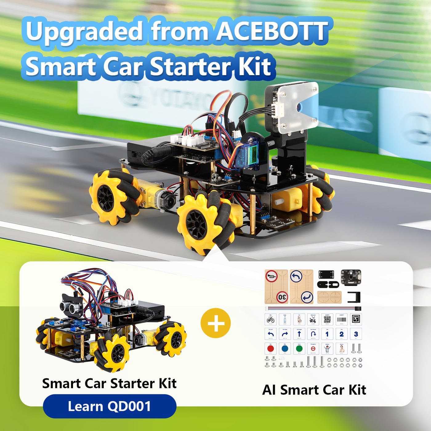 ACEBOTT QD003 AI Vision Expansion Pack (K210) for QD001 Smart Car — view 3