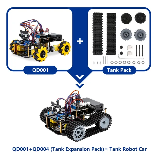 ACEBOTT QD004 Tank Track Expansion Pack for QD001 Smart Car