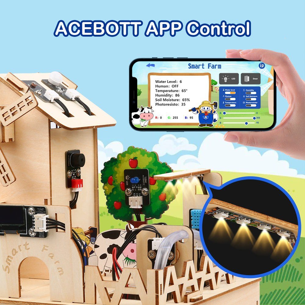 ACEBOTT QE002 ESP32 IoT Smart Farm STEM Kit — view 8