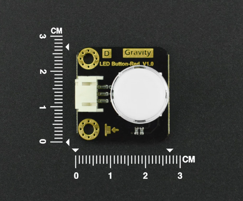 DFRobot Gravity LED Button - Red (DFR0785-R) - Illuminated Push Button Module with Transparent Cap, 3-Pin Gravity Connector for Arduino & micro:bit — view 3